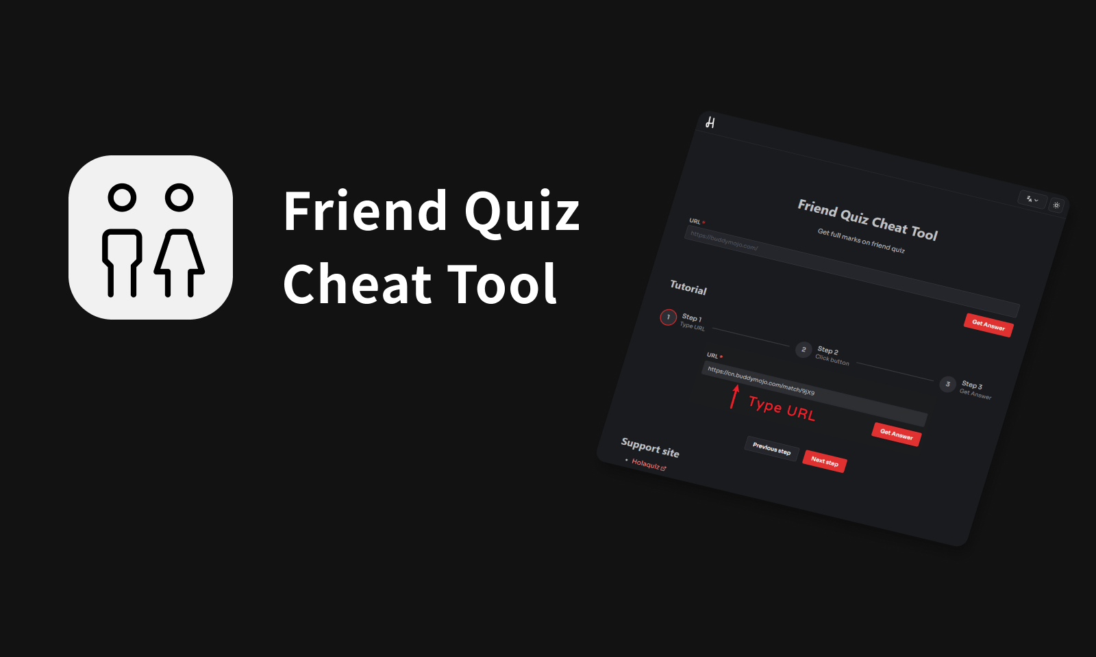Friend quiz cheat tool
